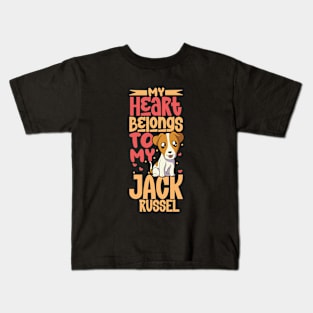 My heart belongs to my Jack Russel Terrier Kids T-Shirt